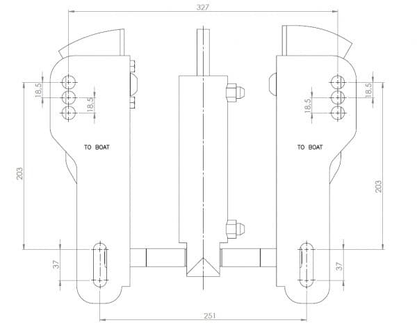 Elevator hidraulic pentru motor de barcă outboard 2