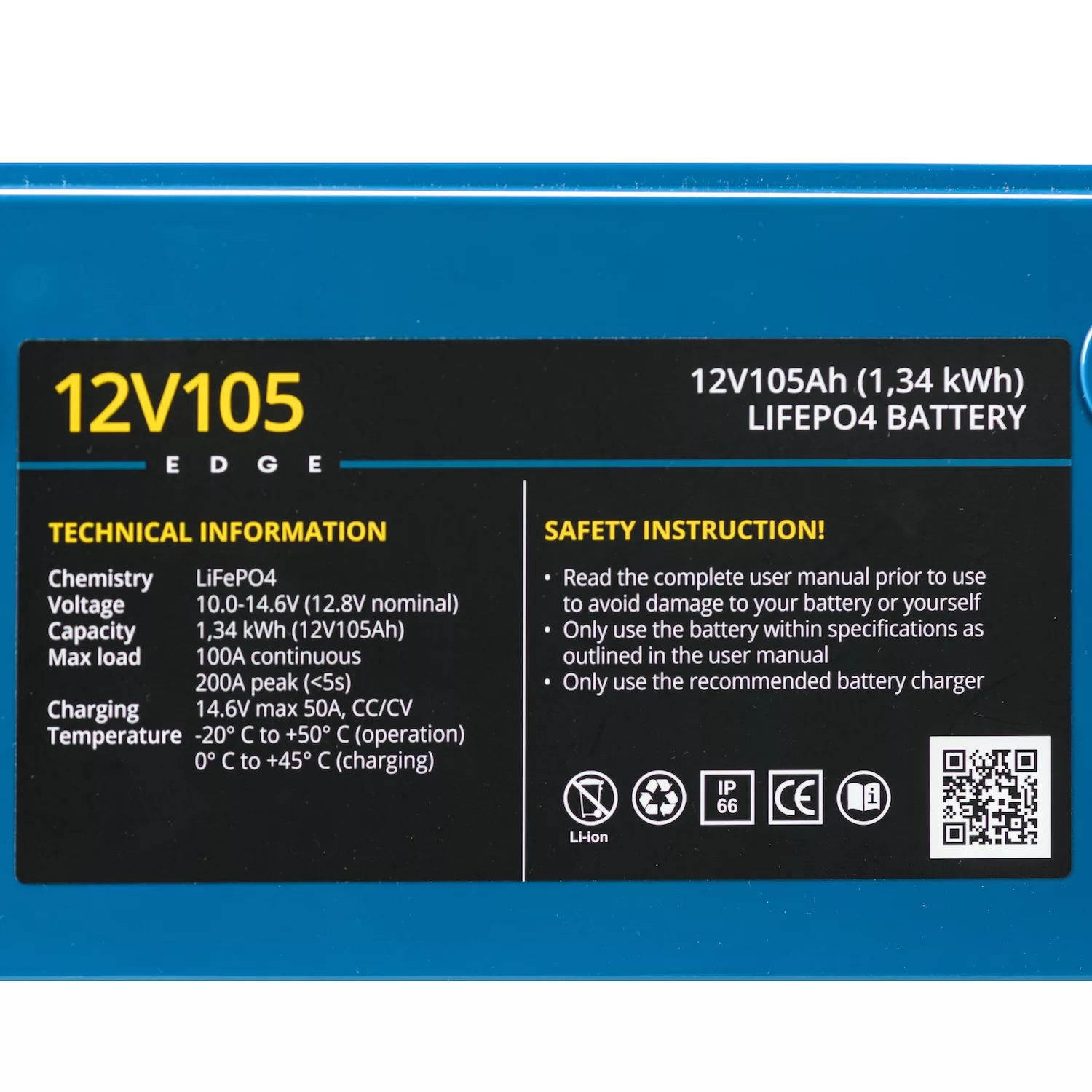 Baterie 12V105 EDGE – mostră de prezentare