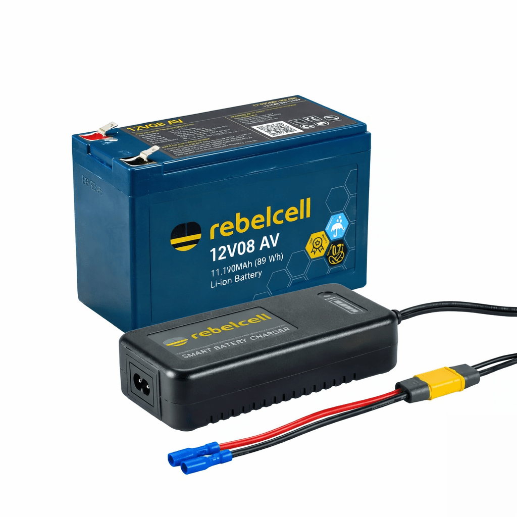 Baterie li-ion 12V08 AV cu încărcător 12.6V4A Li-ion cu XT60