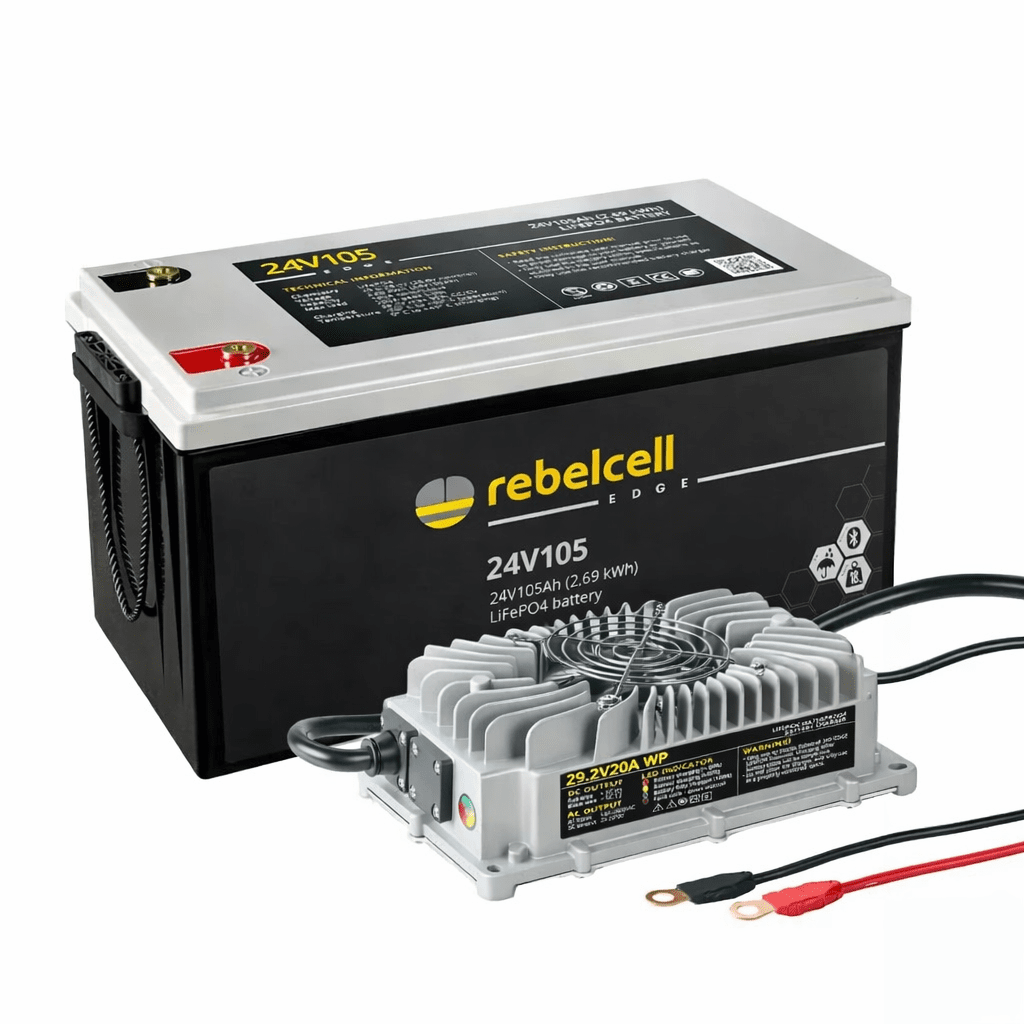 Baterie 24V105 EDGE (2,69 kWh) cu încărcător 29.2V20A rezistent la apă