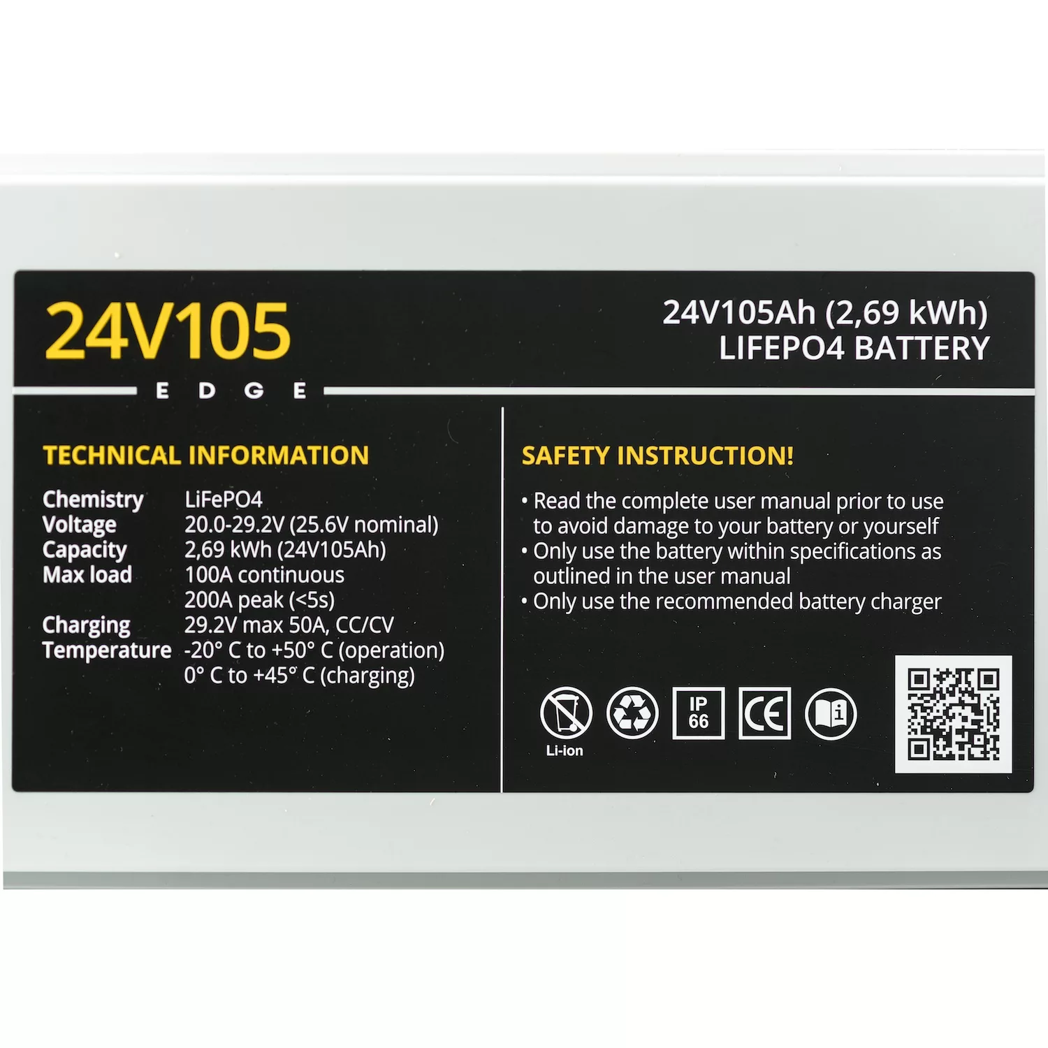 Baterie 24V105 EDGE LiFePO4 2