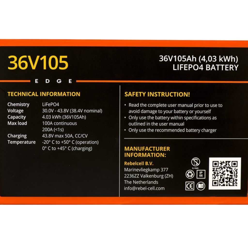 36V105 EDGE LiFePO4 battery 3
