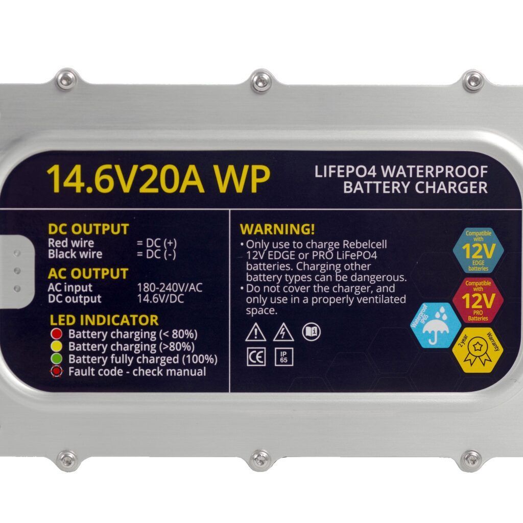 Încărcător 14.6V20A LiFePO4 rezistent la apă (IP65) 6