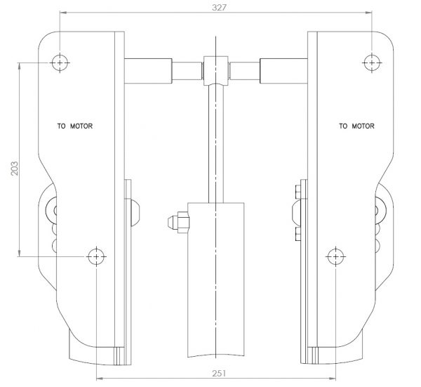 Hydraulic lift for outboard boat motor HL 2000 4