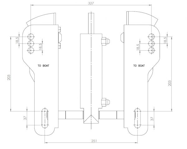 Hydraulic lift for outboard boat motor HL 2000 3