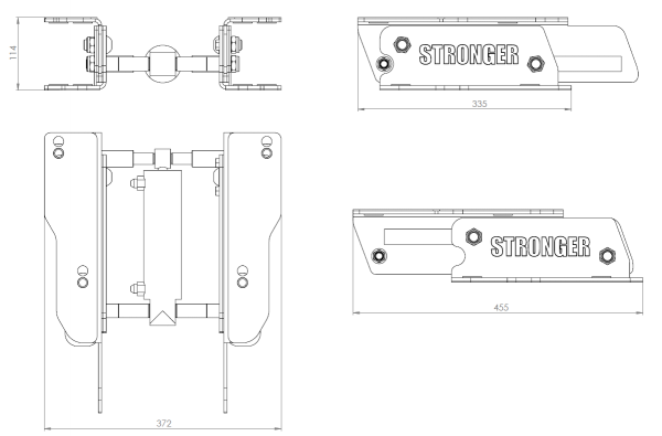 Hydraulic lift for outboard boat motor HL 2000 2