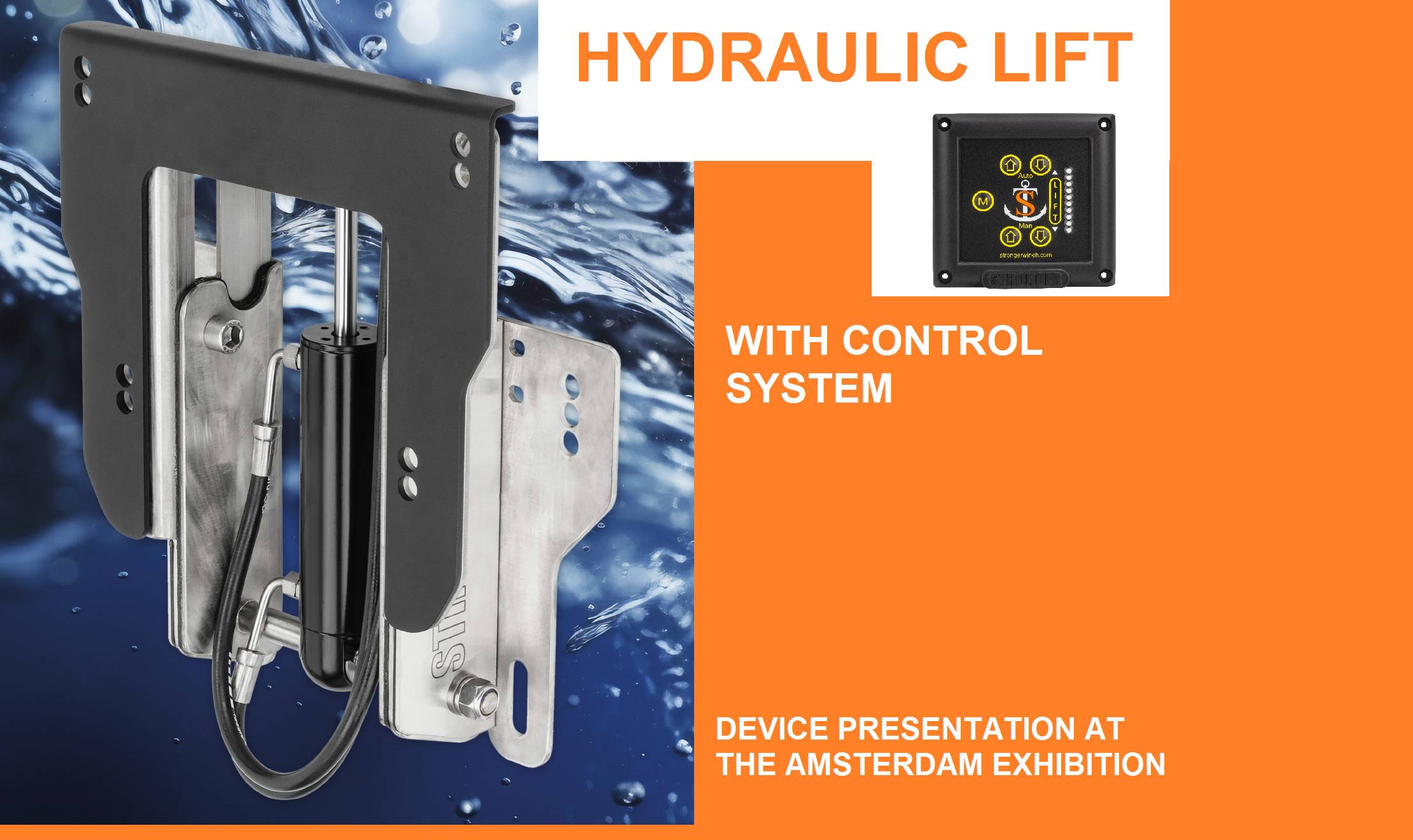 Hydraulic lift for outboard boat motor HL 2000 8